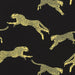 Scalamandre Leaping Cheetah Cotton Print Black Magic Fabric SC166340006
