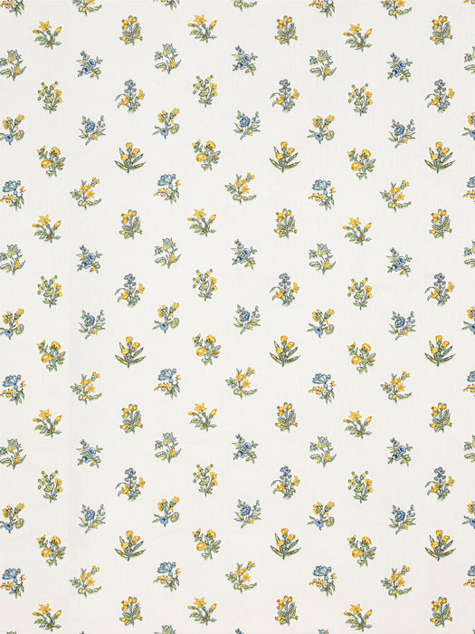 Scalamandre Summer Flora Print Golden Meadow Fabric SC166660001