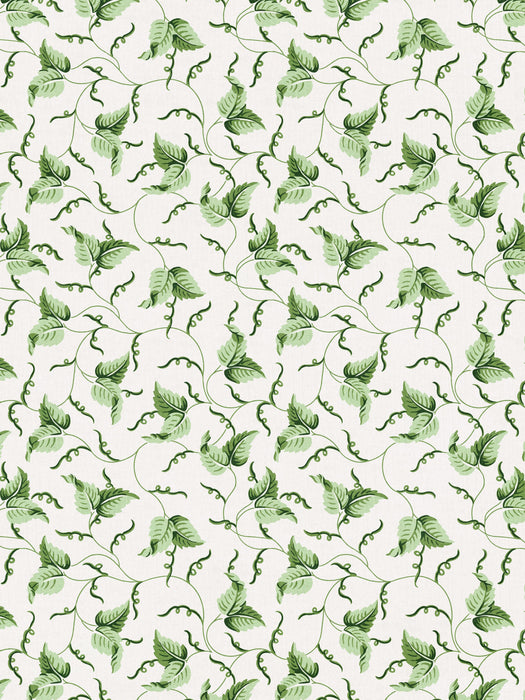 Scalamandre Angle Leaf Print Moss Fabric SC166670001