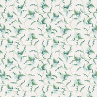 Scalamandre Angle Leaf Print Sky Garden Fabric SC166670002