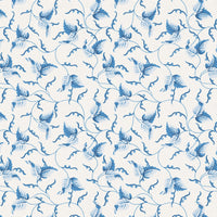 Scalamandre Angle Leaf Print Cobalt Fabric SC166670005