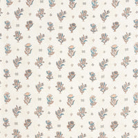 Scalamandre Calico Print Peach Aqua Fabric SC166690001