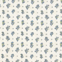 Scalamandre Calico Print Lapis Olive Fabric SC166690005