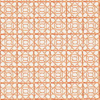 Scalamandre Ormond Fret Print Tangerine Fabric SC166710003