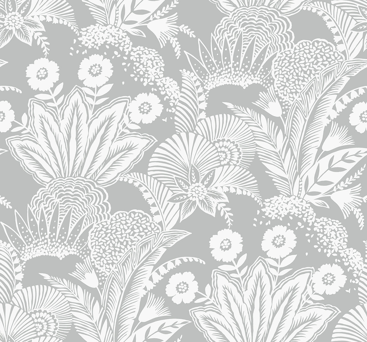 Seabrook Designs Suvi Palm Grove Bluish Gray Wallpaper SC20108
