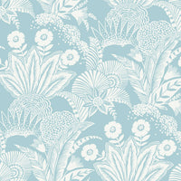 Seabrook Designs Suvi Palm Grove Sky Blue Wallpaper SC20112