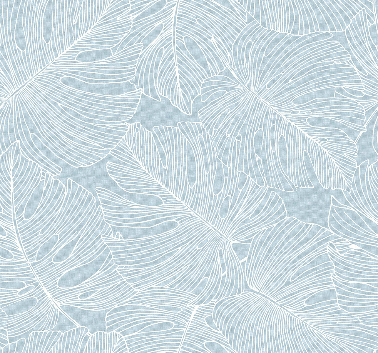 Seabrook Designs Tarra Monstera Leaf Early Sky Wallpaper SC20202