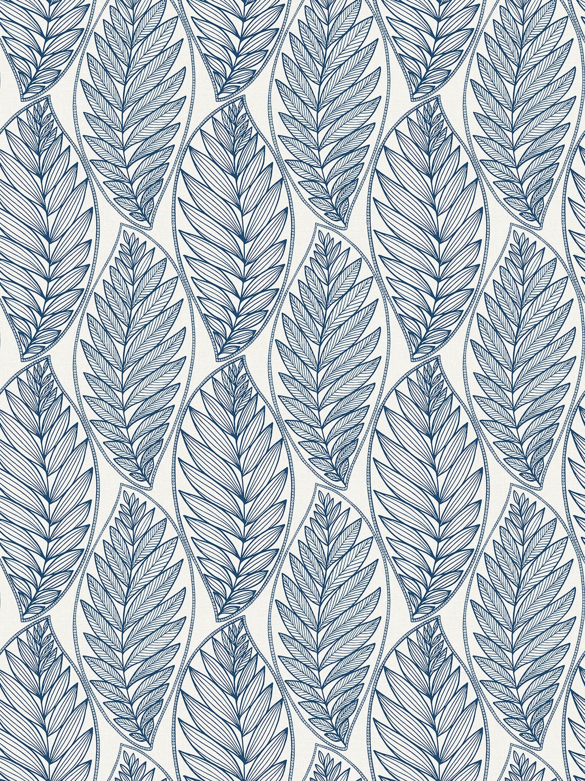 Seabrook Designs Kira Leaf Husk Blue Suede Wallpaper SC20302