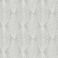 Seabrook Designs Kira Leaf Husk Harbor Grey Wallpaper SC20308