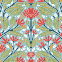 Seabrook Designs Carmela Folk Floral Summer Garden Wallpaper SC20604