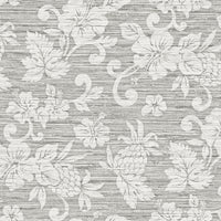 Seabrook Designs Juno Island Floral Half Moon Grey Wallpaper SC20808
