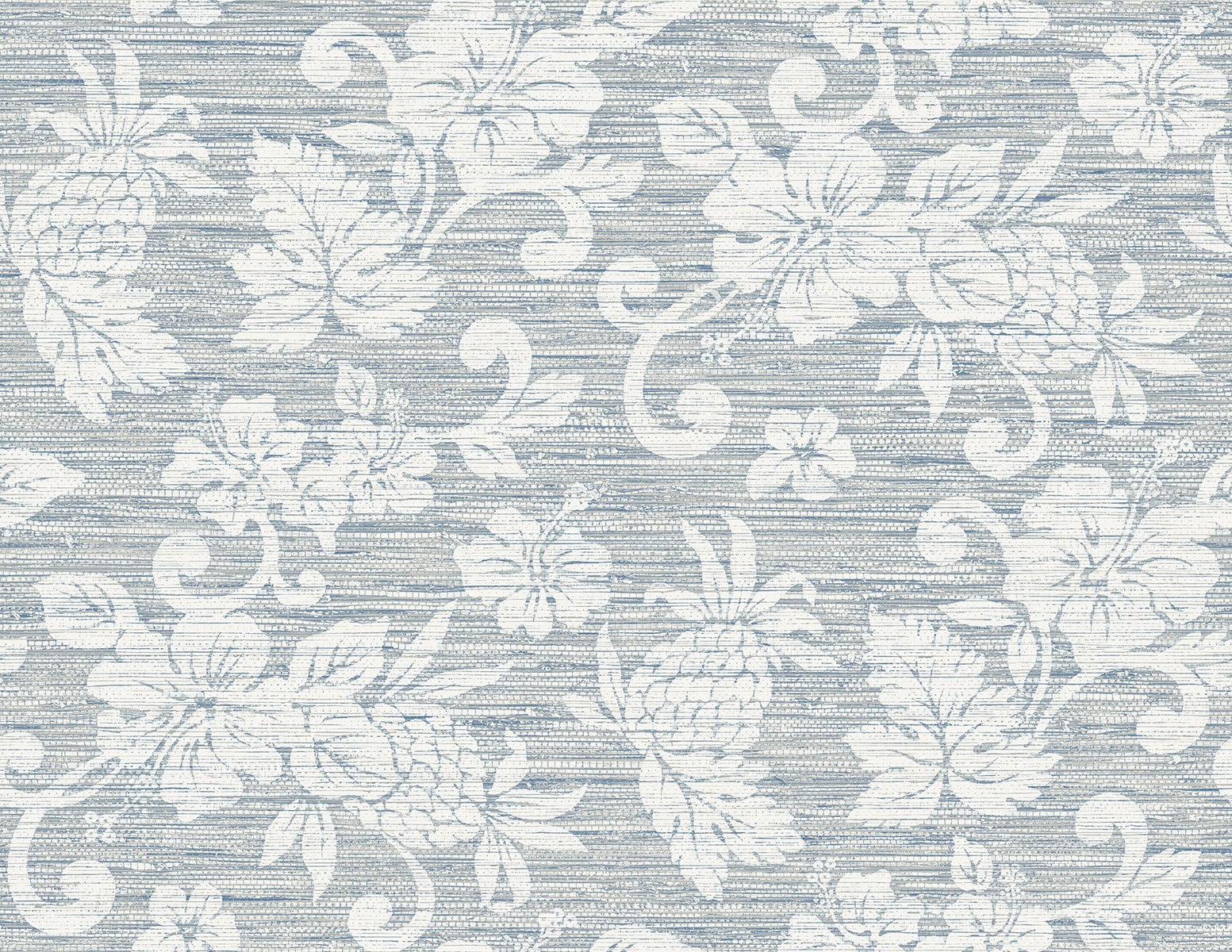 Seabrook Designs Juno Island Floral Fantasy Blue Wallpaper SC20812