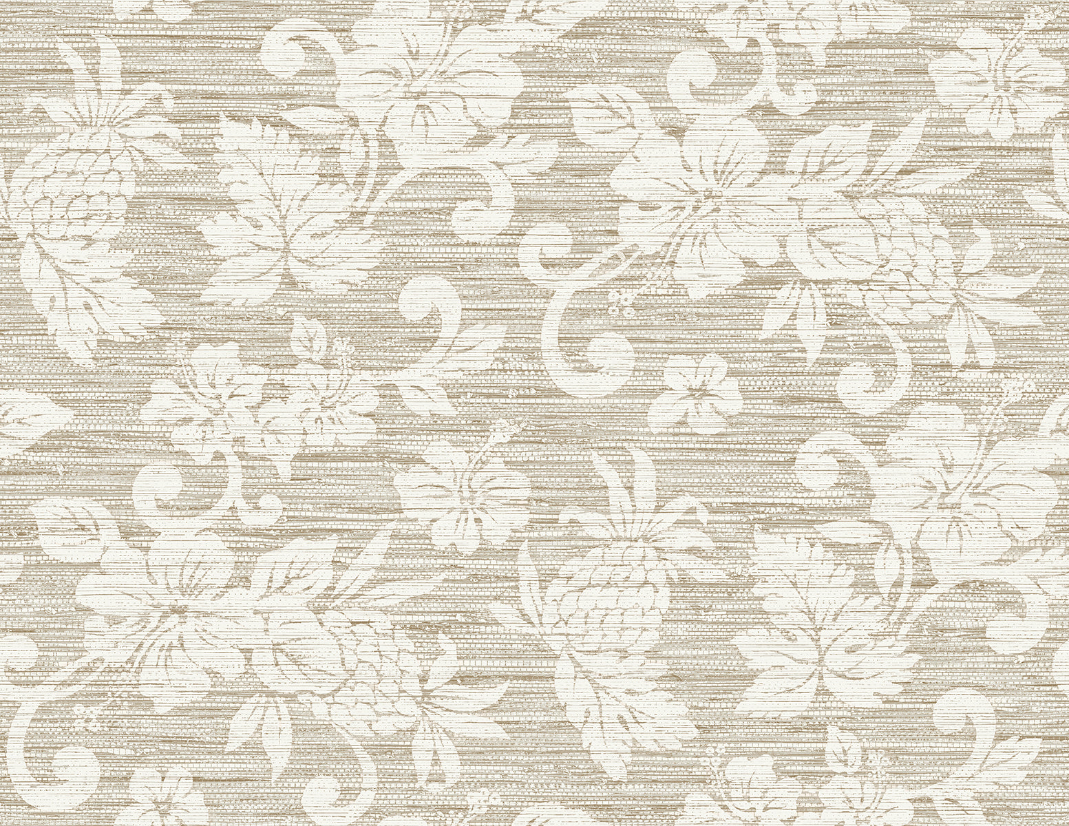 Seabrook Designs Juno Island Floral Balanced Beige Wallpaper SC20815