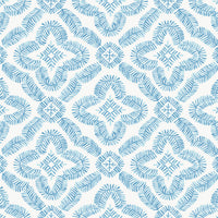 Seabrook Designs Talia Botanical Medallion Breezy Blue Wallpaper SC21302