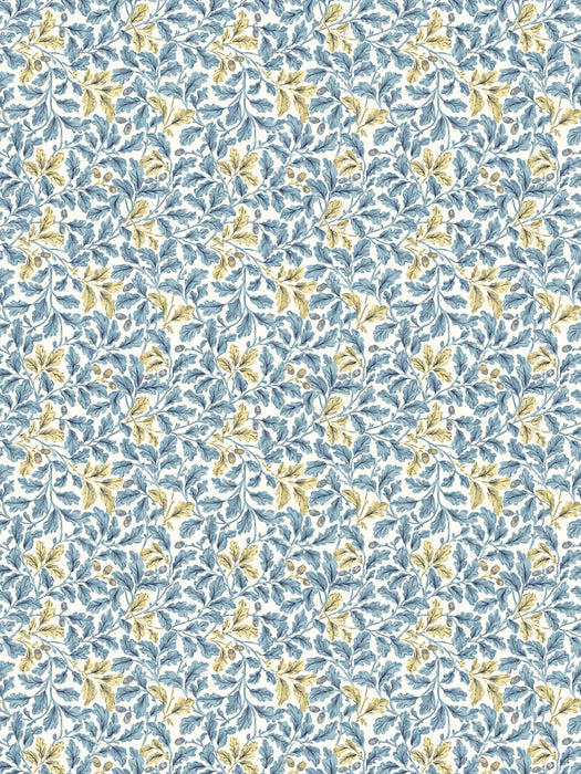 Scalamandre Oaktree Wallcovering Golden Teal Wallpaper Sample SCWP16089D0005