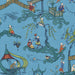 Scalamandre Ping - Wallcovering Cobalt Viridian Wallpaper SCWP16254D0004