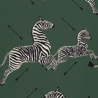 Scalamandre Zebras - Wallpaper - Trimmed Serengeti Green Wallpaper SCWP81388D0004
