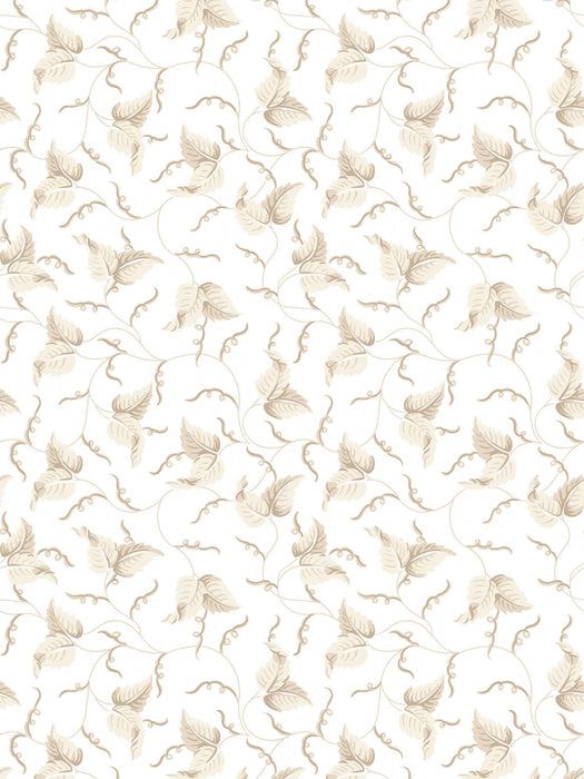 Scalamandre Angle Leaf Wallcovering Sand Wallpaper Sample SCWP81525D0001
