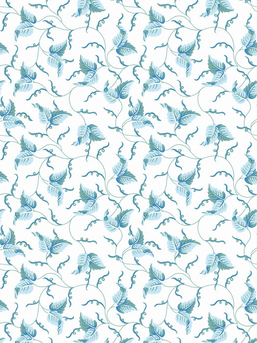 Scalamandre Angle Leaf Wallcovering Sky Garden Wallpaper Sample SCWP81525D0004