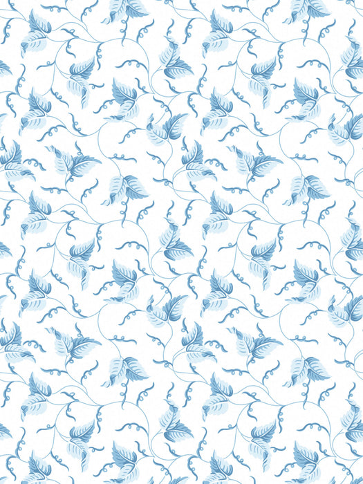 Scalamandre Angle Leaf Wallcovering Robins Egg Wallpaper Sample SCWP81525D0009