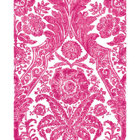 Scalamandre Luciana Damask Raspberry Wallpaper SCWP88354D0002