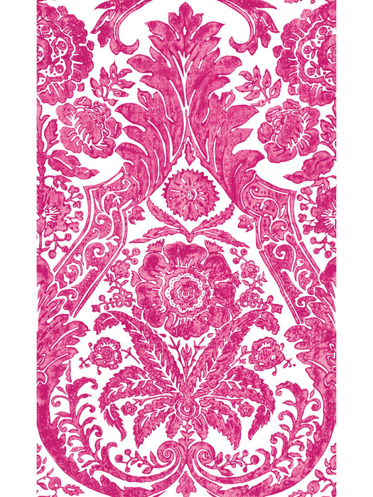 Scalamandre Luciana Damask Raspberry Wallpaper SCWP88354D0002