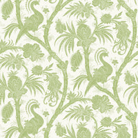Scalamandre Balinese Peacock Pear Wallpaper SCWP88355D0004
