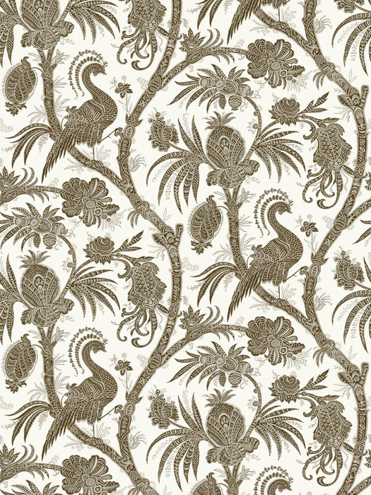 Scalamandre Balinese Peacock Java Wallpaper Sample SCWP88355D0007