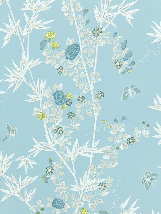 Scalamandre Jardin De Chine Ciel Wallpaper Sample SCWP88375D0003