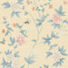 Scalamandre Luoyang Garden Sisal Lemon Teal Wallpaper Sample SCWP88382D0005