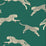 Scalamandre Leaping Cheetah Evergreen Wallpaper SCWP884490006