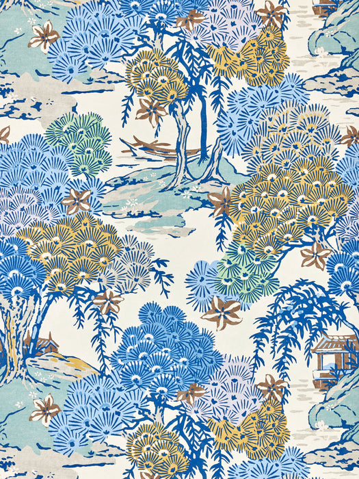 Scalamandre Sea Of Trees Wallcovering Blue Ridge Wallpaper SCWP88553D0002
