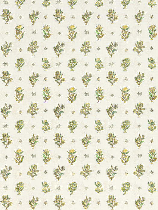Scalamandre Calico Wallcovering Lemongrass Wallpaper Sample SCWP88612D0004