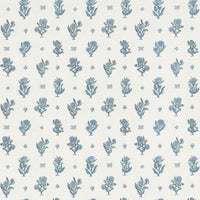 Scalamandre Calico Wallcovering Marine Teal Wallpaper SCWP88612D0005