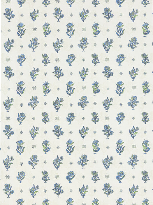 Scalamandre Calico Wallcovering Lapis Olive Wallpaper Sample SCWP88612D0006