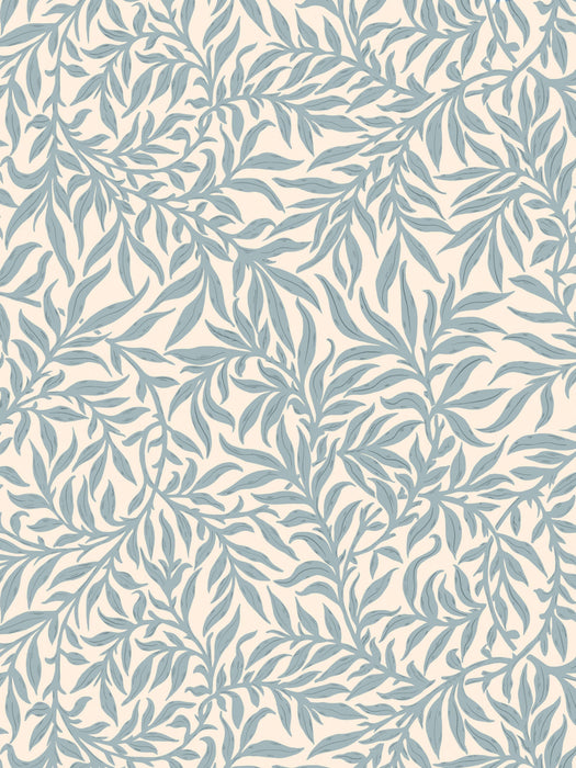 Scalamandre Willow Wallcovering Misty Blue Wallpaper Sample SCWP88614D0006