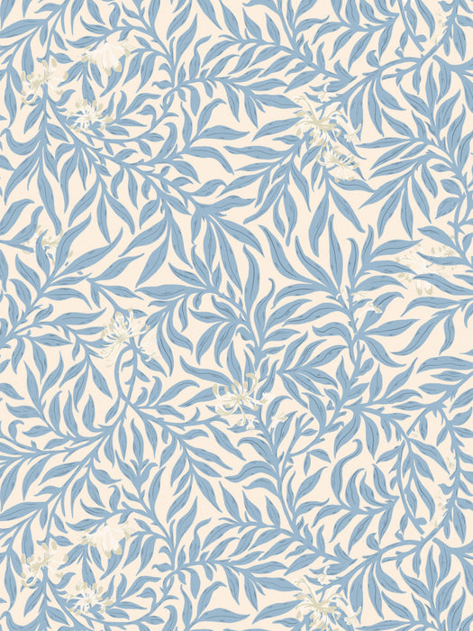 Scalamandre Honeysuckle Wallcovering Misty Blueberry Wallpaper Sample SCWP88617D0005