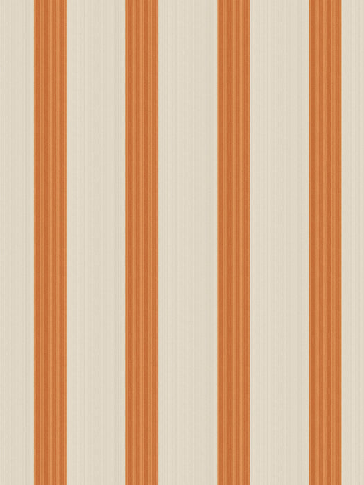 Scalamandre Tessara Stripe - Wallcovering Terracotta Wallpaper SCWP88619D0003