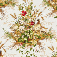 Scalamandre Edwin'S Covey Linen Print Multi On White Fabric SC163100001