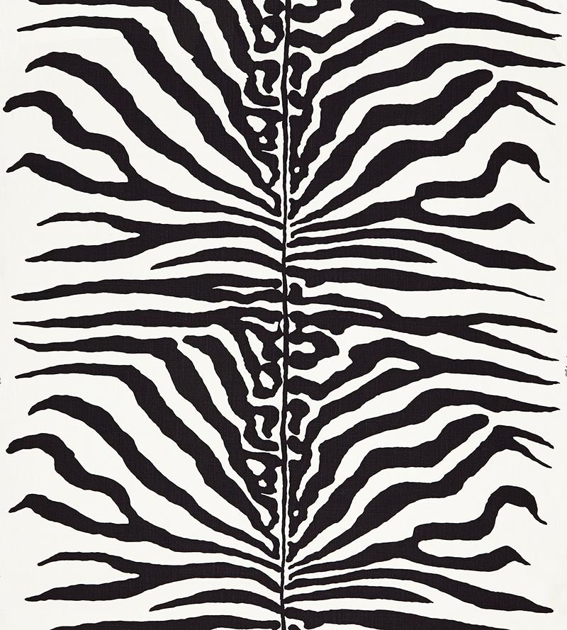 Scalamandre Zebra Black Fabric Sample SC16366M0001