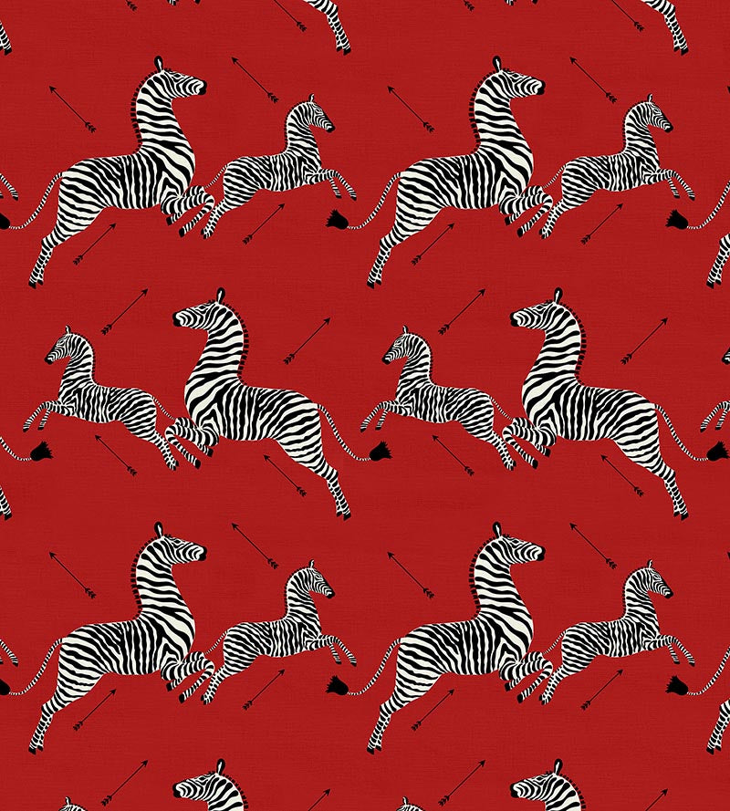 Scalamandre Zebras - Fabric Masai Red Fabric SC16496M0001