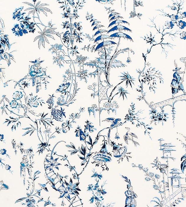 Scalamandre Nanjing China Blue Fabric Sample SC165520001