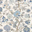 Scalamandre Pondicherry Linen Print Delft Fabric Sample SC165560001