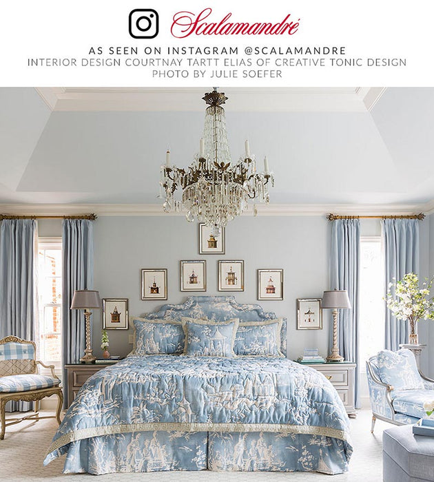 Scalamandre Summer Palace Sky Fabric Sample SC165610001