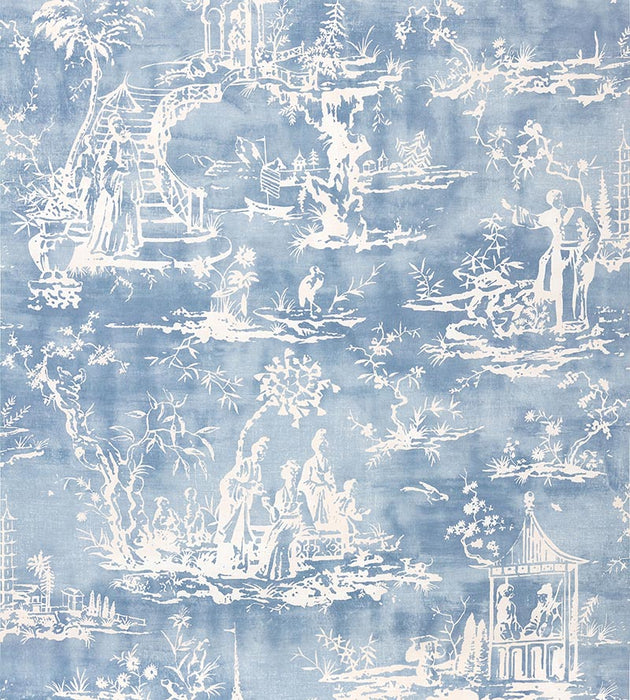 Scalamandre Summer Palace Sky Fabric Sample SC165610001
