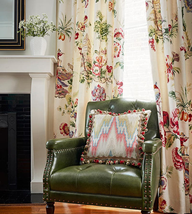 Scalamandre Somerset Linen Print Bloom Fabric SC165840001