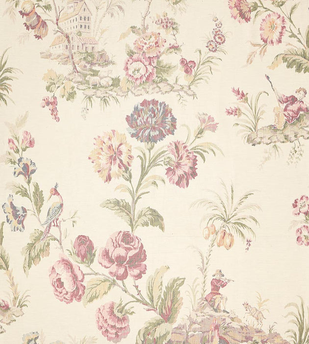 Scalamandre Somerset Silk Warp Print Bloom Fabric Sample SC165850001