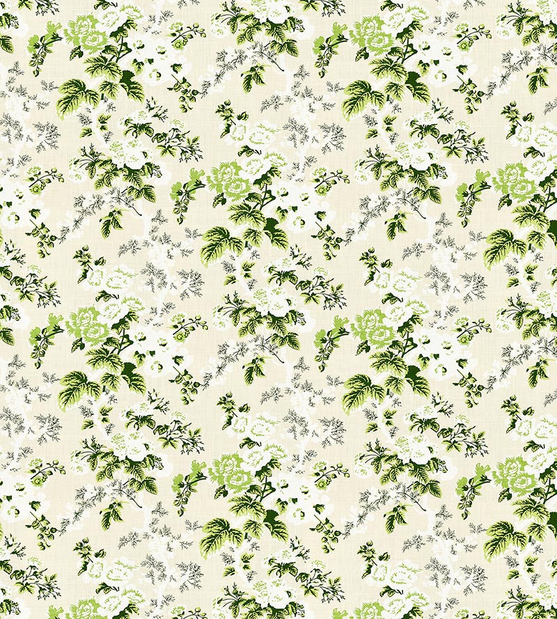 Scalamandre Ascot Linen Print Verdure Fabric SC166020001