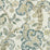 Scalamandre Cumbria Hand Block Print Aquamarine On Ivory Fabric Sample SC166030001