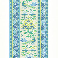 Scalamandre Royal Peony Linen Print Coastal Fabric SC166130001